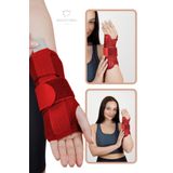 Akestoria Med El Bilek Splinti Airtex Kırmızı Sol Taraflı Bileklik Destekleyici Korsesi WS-0031