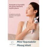 Akestoria Med Mini Taşınabilir Şarjlı Masaj Aleti – Cilt Dostu Silikon Başlıklı Tüm Vücut Masaj Cihazı