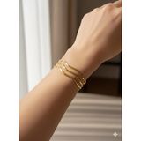 Akfecan Çelik 316L Dalgalı Ajda Bilezik 60Mm