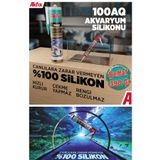 Akfix 100Aq Akvaryum Sızdırmaz Silikonu Şeffaf Solvent İçermeyen Silikon 280 Ml