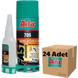 Akfix GA065 Mdf Hızlı Yapıştırıcı 1 Koli (24 Adet) 400ML+100GR (705) - Şeffaf - 1 Adet