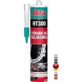 Akfix HT300 Yüksek Isı Silikonu 280 ml Kırmızı 250°C Sürekli Sıcaklık Dayanıklılığı ile 100% Silikon