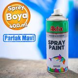 Akfix Kalici Akrilik Sprey Boya Parlak Mavi 400 Ml Tasarim Metal Ahsap Plastik Beton Yuzey Boyama