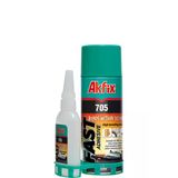 Akfix Mdf Kit Hızlı Yapıştırıcı 200Ml+50Gr Deri Kauçuk Porselen Ayakkabı Yapıştırıcısı