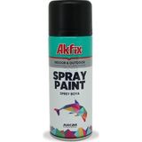 Akfix Parlak Siyah RAL9005 Akrilik Sprey Boya 400ML - 6 Adet