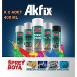 Akfix Sprey Boya Matt White Beyaz 2 Adet 400 Ml Ral 9003