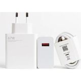 Akg Sesatech Xiaomi 67W Turbo Şarj Aleti Şarj Cihazı Kablo Adaptör Set Ve Tüm Telefonlarla Uyumlu Hızlı
