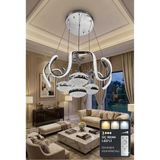 Akgül Asel Kumandalı 4 Modern Top Krom Avize