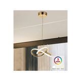 Akgül Gold Lüks 3 Renk Ledli Çift Daire Avize
