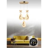 Akgül Lalin Gold 3lü Avize - 3 Başlıklı