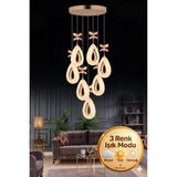 Akgül Lalin Gold 7li Avize - 7 Başlıklı