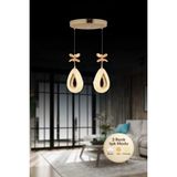 Akgül Lalin Gold Ikili Avize - 2 Başlıklı