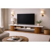 Akgül Minder Tv Ünitesi Ahşap Ayak Mdf Gövde
