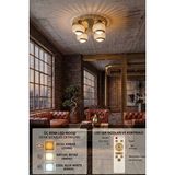 Akgül Stella 4 Toplu Lüks Simli Tavan Plafonyer Kumandalı Gold LED Avize
