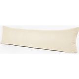 Akgün Ev Tekstili Çok Amaçlı Ortopedik Silindir Yastık Boyun Bacak Bel Destek Yastığı Boncuk Elyaf 15X50 cm - 15 x 50 cm - Bej