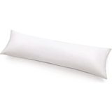Akgün Ev Tekstili Çok Amaçlı Ortopedik Silindir Yastık Boyun Bacak Bel Destek Yastığı Boncuk Elyaf 15X50 cm - 15 x 50 cm - Beyaz