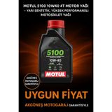 Akgüneş Motogaraj Motosiklet Yağ Bakım Seti – Uygun Fiyatlı 5100 YARI SENTETİK - MOTUL 5100 1 LT