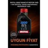 Akgüneş Motogaraj Motosiklet Yağ Bakım Seti – Uygun Fiyatlı Komple Bakım Paketi (Yağ + Filtre Seti) - MOTUL 3000 1 LT