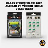 Akgüneş Motogaraj Yüksek Hassasiyetli Yüksek Desibelli Motosiklet Disk Kilidi (Hatırlatma Kablosu Hediye) - Siyah