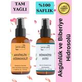 Akgünlük Suyu ve Biberiye Suyu (100ML+100ML) - Doğal Ak Günlük, Sığla ve Biberiye Hidrosolü