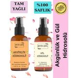 Akgünlük Suyu ve Gül Suyu (100ML+100ML) - Doğal Ak Günlük, Sığla ve Gül Hidrosolü