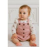 Aki Moda Kids Aki Moda Kids Kız Bebek Salopet Etek Gömlek Takım Set - 6 - 9 Ay - 0P - Pembe