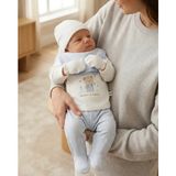 Aki Moda Kids Aki Moda Kıds Mammy & Daddy Ayıcık Baskılı 5’li Yenidoğan Hastane Çıkışı Seti – Pembe - 003-Mavi