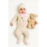 Aki Moda Kids Kız Bebek Yeni Doğan Kuğu Desenli Hastane Çıkışı Set - 0 - 3 Ay - 0P - Pembe