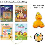 Akide Şekeri 3 Yaş Üzeri Yeşil Başlı Bata ve Arkadaşları 4 Kitap + Yeşil Başlı Bata Peluş 27 cm Oyuncak