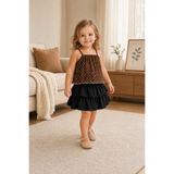 AKİF GİYİM Kız Bebek & Çocuk Pileli Etek Bluz Takımı
