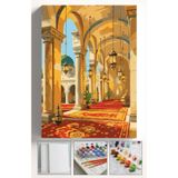 Akihabara Sayılarla Boyama Hobi Seti Çerçeveli Numaralı Tuval Fırça Boya Dahil 40x50 Cm - CAMİİ AVLUSU