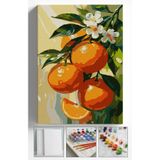 Akihabara Sayılarla Boyama Hobi Seti Çerçeveli Numaralı Tuval Fırça Boya Dahil 40x50 Cm - PORTAKAL ÇİÇEĞİ