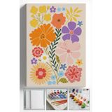 Akihabara Sayılarla Boyama Seti Numaralı Tuval Fırça Boya 40x50 Cm - BOHEM ÇİÇEKLER