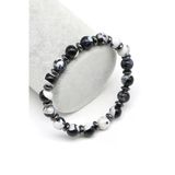 Akik-Hematit Doğal Taş Bileklik 8 Mm Küre Kesim - Blk-2032