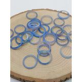 Akik Taşı İnce Boy Yüzük – Mavi Alacalı – 3Mm Kalınlık (59980)