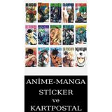 Akılçelen Kitaplar One Punch Man 1-15 Eksiksiz Manga Seti (15 Kitap) / Tek Yumruk / Anime-Manga Sticker ve Kartpostal Hediyeli