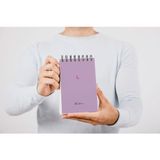 Akıllı Adam Yayınları Bloknot Defter 10 x 13,5 cm Çizgisiz Defter Karton Kapak Spiralli Defter Lila