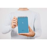 Akıllı Adam Yayınları Bloknot Defter 10 x 13,5 cm Çizgisiz Defter Karton Kapak Spiralli Defter Mavi