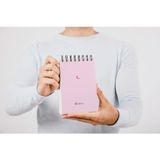 Akıllı Adam Yayınları Bloknot Defter 10 x 13,5 cm Çizgisiz Defter Karton Kapak Spiralli Defter Pembe