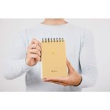Akıllı Adam Yayınları Bloknot Defter 10 x 13,5 cm Çizgisiz Defter Karton Kapak Spiralli Defter Sarı