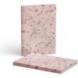 Akıllı Adam Yayınları Hardcover Pembe Çizgili Defter 13x21 cm 1 Adet Renkli Sert Kapak Tasarımı - Karışık-Çok Renkli - Ciltli - 13*20