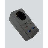 Akıllı Akım Dengelemeli Priz 2500W 4 USB Type C Çıkışlı - Antrasit - Belirtilmemiş
