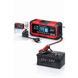 Akıllı Akü Şarj Cihazı Bakım Onarım Akü Şarj Makinesi 12V 15A – 24V 8A Otomatik Dijital Ekran