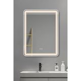Akıllı Ayna Buhar Tutmayan 3 Renk Ledli Banyo Duvar Ofis Lavabo Aynası 60x80 Cm
