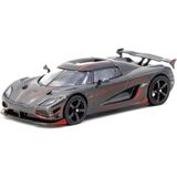 Akıllı Bayi 1/64 Model Araç Agera Rs Black Carbon Fiber / Red Accents - 10 cm