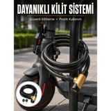 Akıllı Bayi 200 cm Uzun Çelik Kablo Kilidi Dayanıklı Anahtarlı Motor ve Bisiklet Kilidi - 0 - 1 Yaş