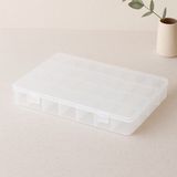 Akıllı Bayi 28 Bölmeli Organizer Kutusu - Plastik Şeffaf Kapak Aby - Çok Renkli