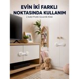 Akıllı Bayi 2'li Çocuk Güvenlik Kilidi Ev Içi Koruma Seti