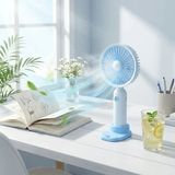 Akıllı Bayi 3 Kademeli Masaüstü Fan – Telefon Tutuculu Özellikli Standlı Elde Taşınabilir Mini Fan EKL29 - Çok Renkli