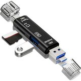 Akıllı Bayi 5 In 1 Çok Fonksiyonlu USB 2.0 Micro Sd Kart Okuyucu - Usb/micro Usb/type-C Çıkışlı, Otg Çevirici